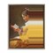 Stupell Industries Vintage Lady Reading with Gradient Streaks Floating Frame, design by Seven Trees Design